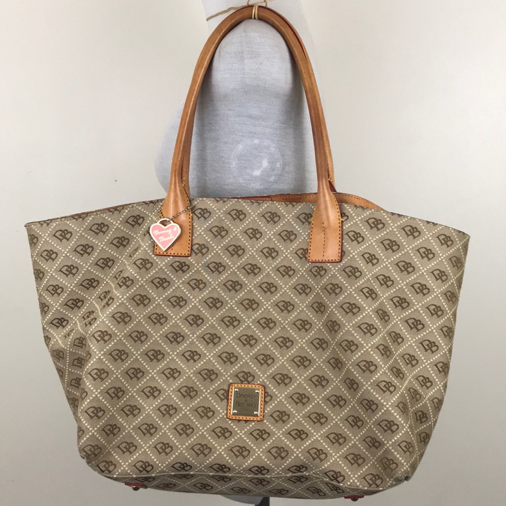 Dooney & Bourke Tan Monogram Shoulder Bag
